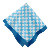 Gingham Check Blue/Blue Napkins 20x20 - Set of 4