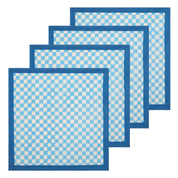 Gingham Check Blue/Blue Napkins 20x20 - Set of 4