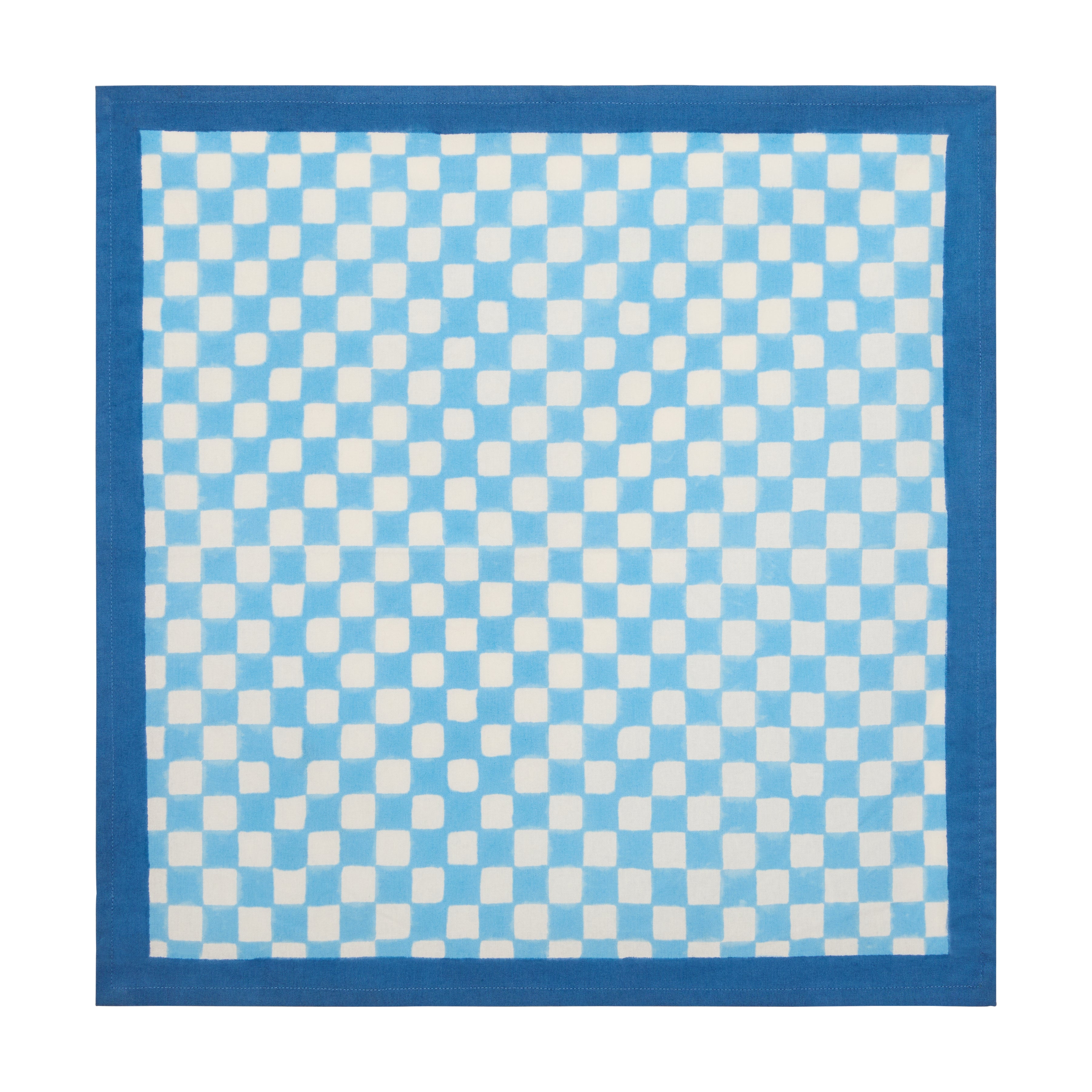 Gingham Check Blue/Blue Napkins 20x20 - Set of 4