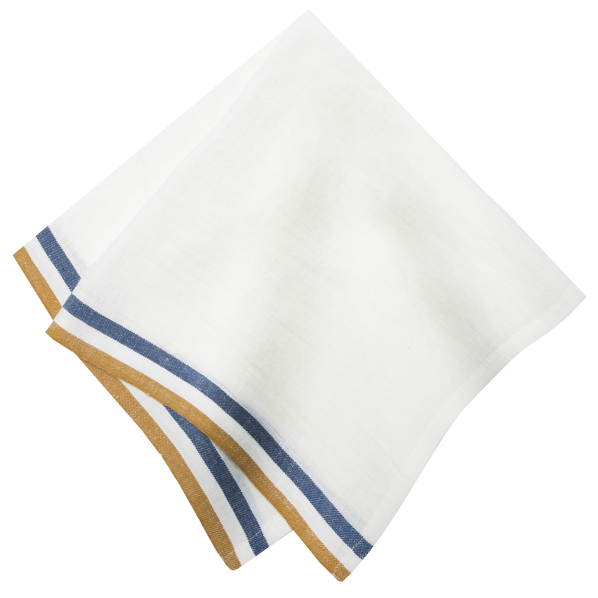 Mustard/White/Blue Stripes