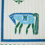 Cheval Nomade Blue & Green Cushion Cover