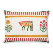 Cheval Nomade Mustard & Green Cushion Cover