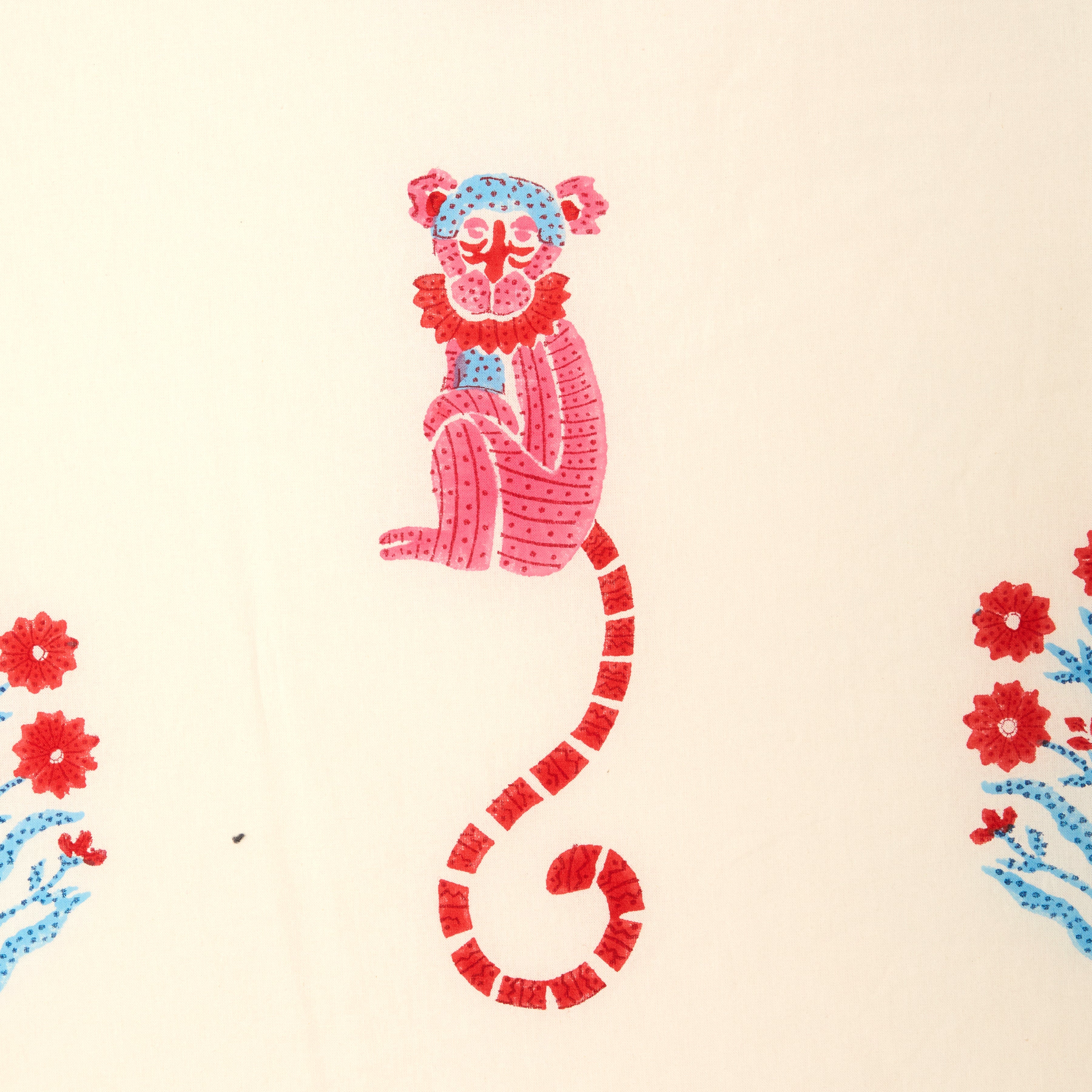 Monkey Mustard & Pink Tablecloth