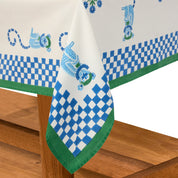 Monkey Blue & Green Tablecloth
