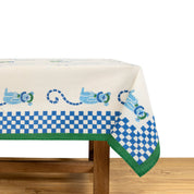 Monkey Blue & Green Tablecloth