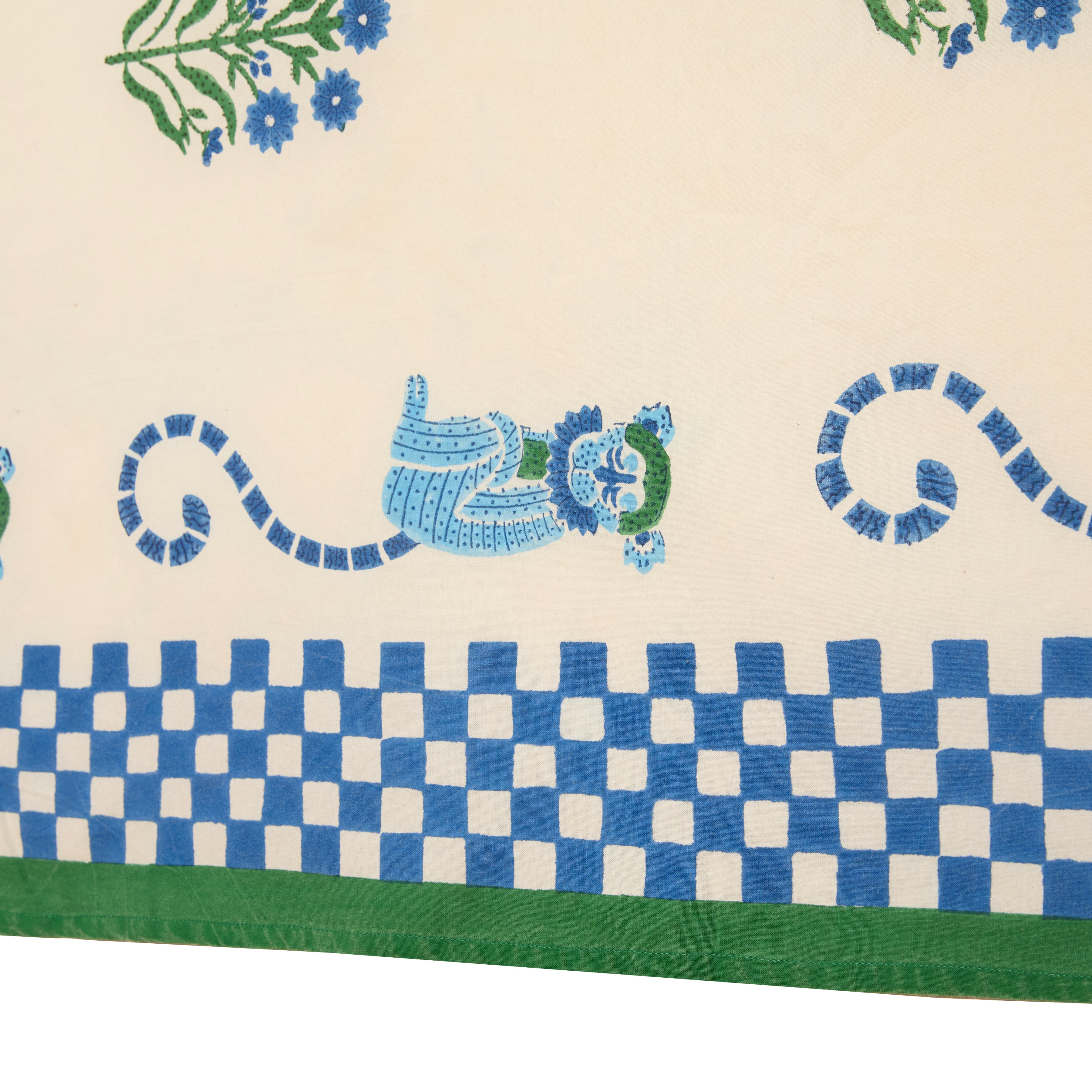 Monkey Blue & Green Tablecloth