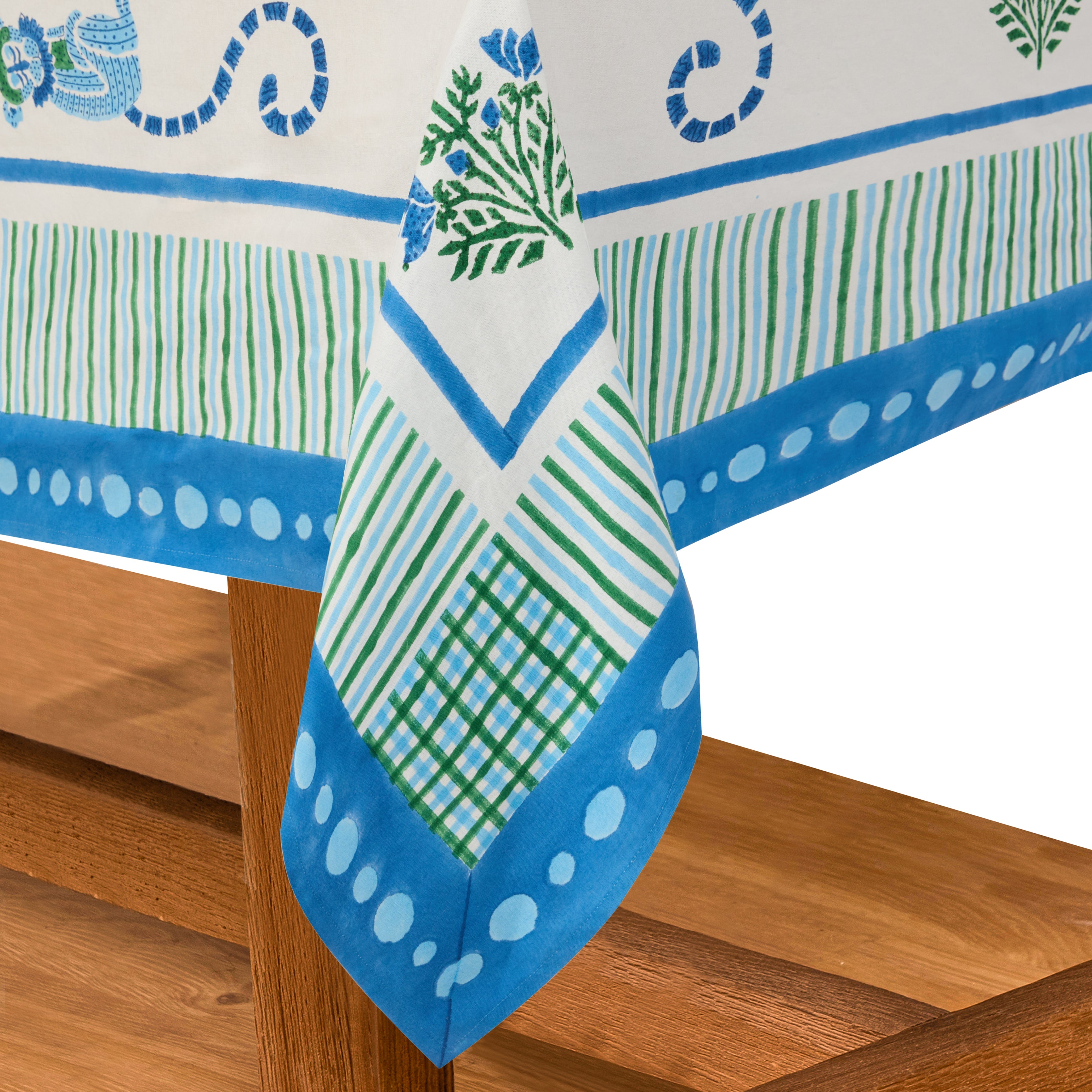 Menagerie Blue Tablecloth