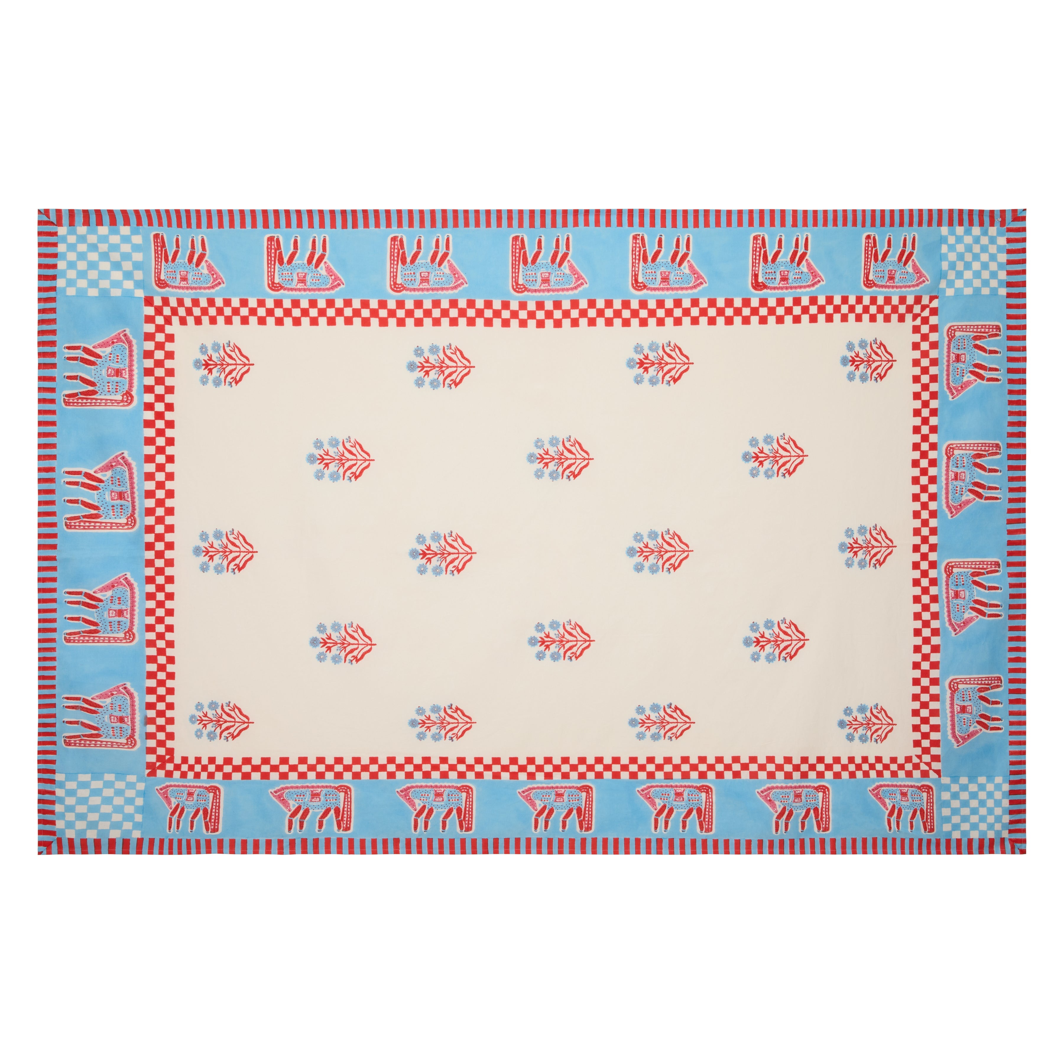 Cheval Nomade Pink & Blue Tablecloth