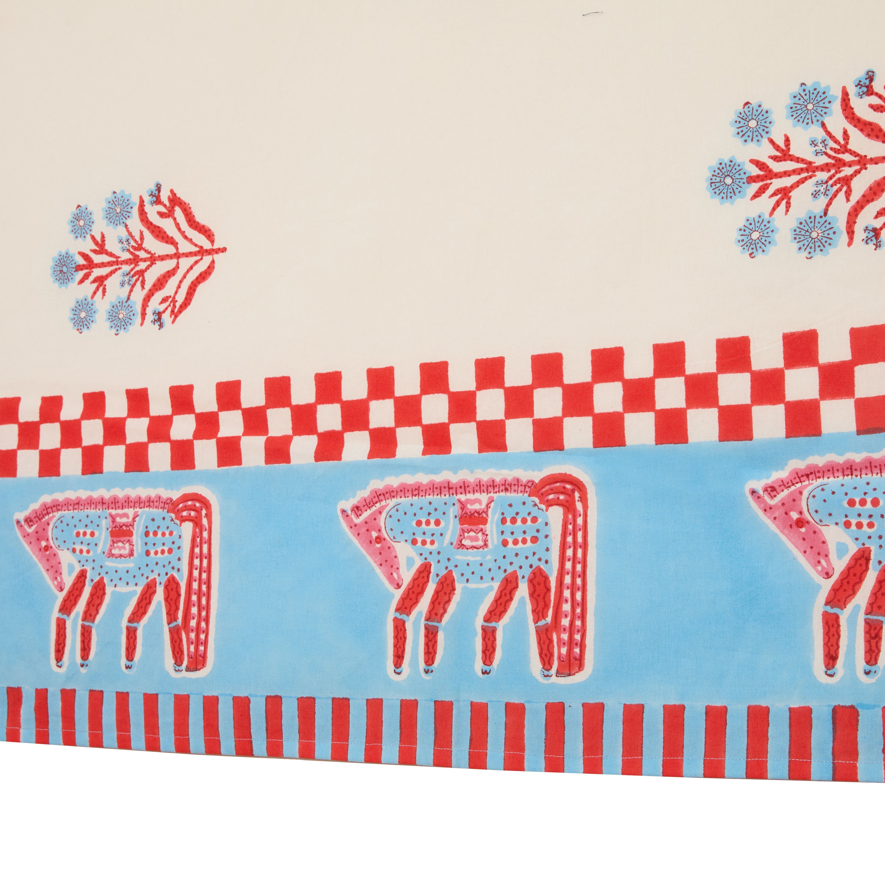 Cheval Nomade Pink & Blue Tablecloth