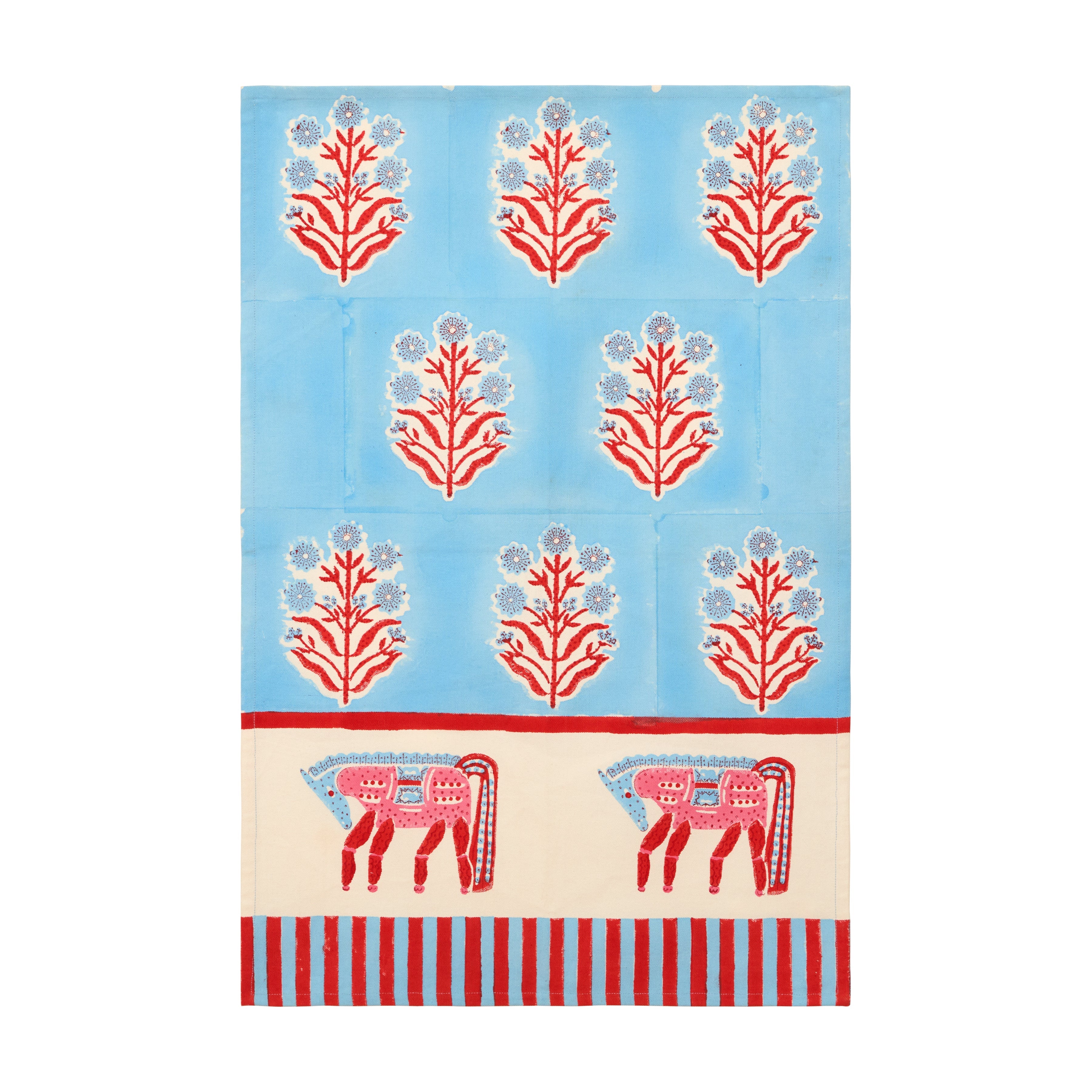 Cheval Nomade Pink & Blue Tea Towels, Set of 2