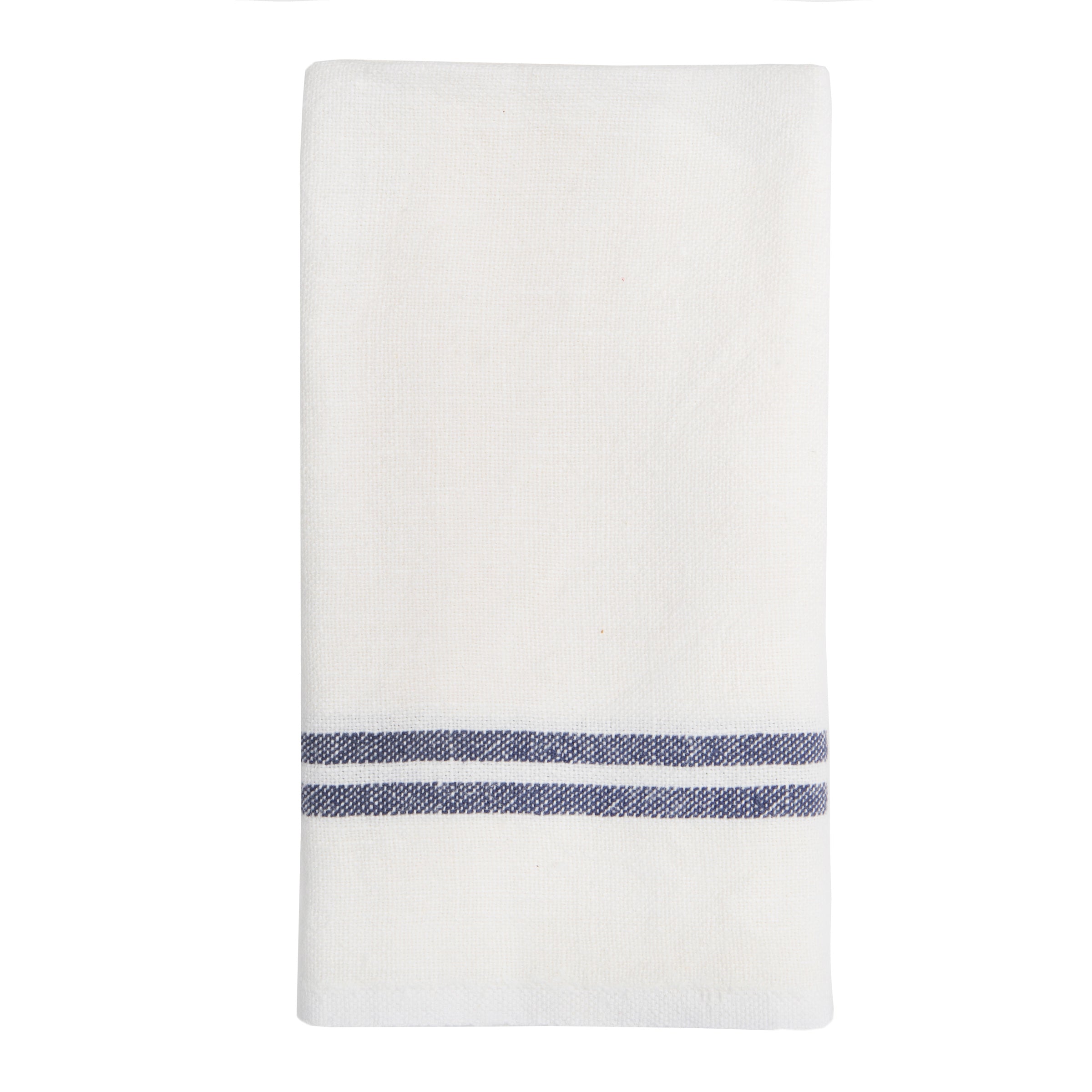 Blue Stripe Soft Linen Dish Towels - Iron Accents