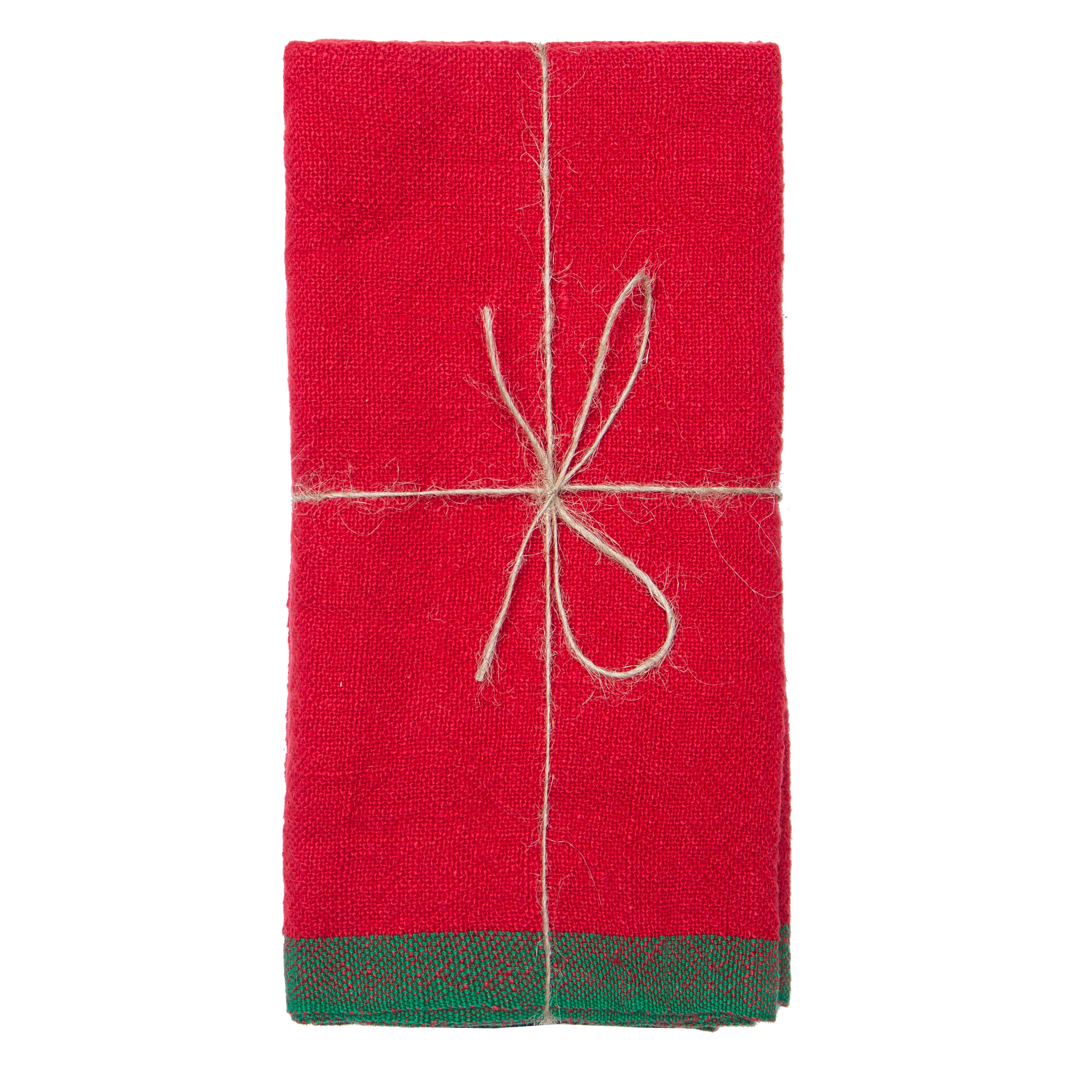 Color Block Red & Green Napkins 20x20 - Set of 4