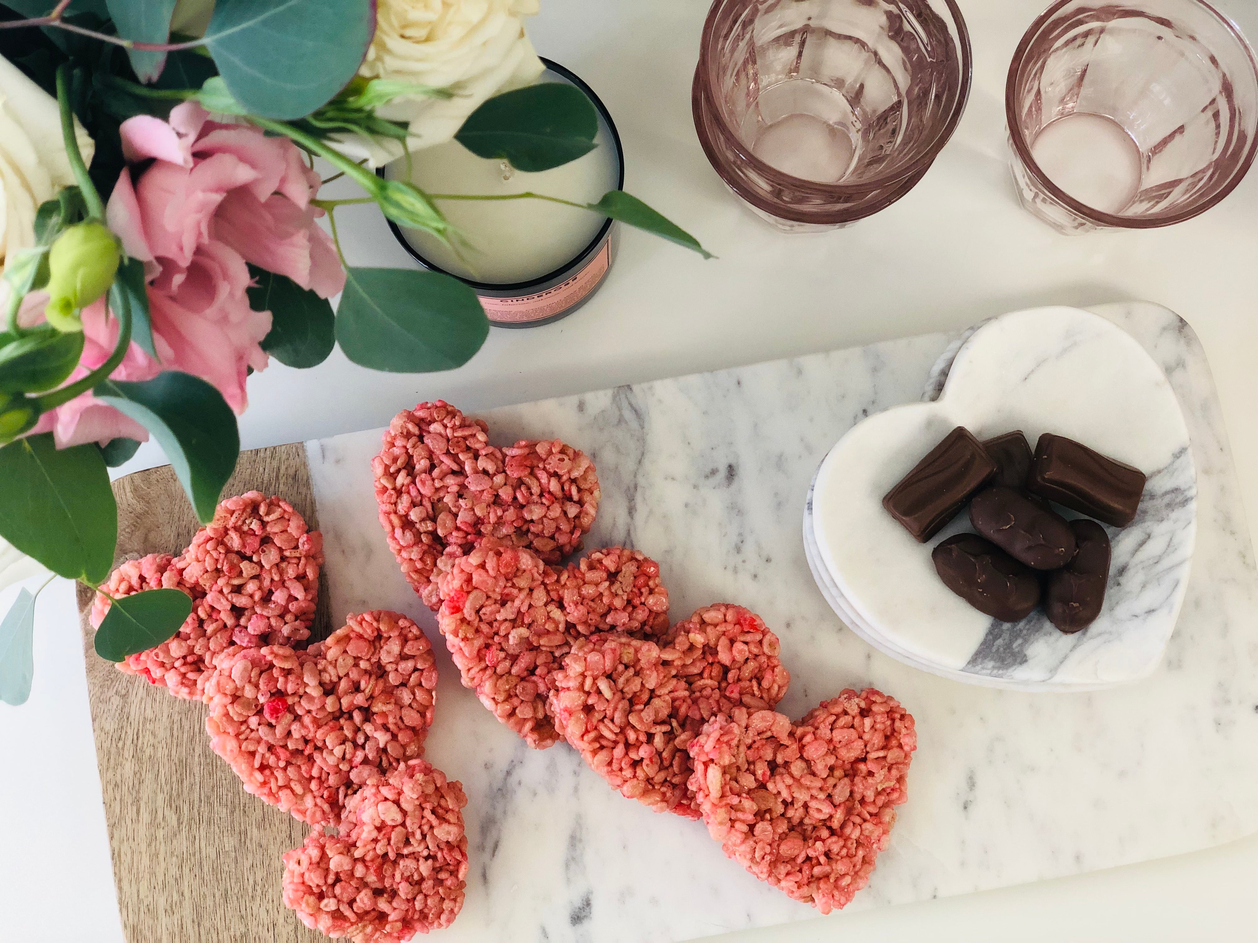 Marble Heart Dishes, Set 4